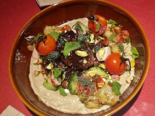 Kefta De Cordero Con Babaganoush,