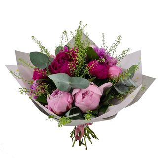 Buchet 11 bujori roz