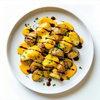 Patate steak house con salsa cheddar