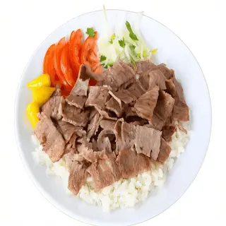 Plato Kebab Mixto Arroz y Carne