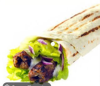 Piadina con shish kebab