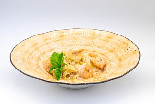 Феттучини с креветками 