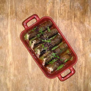 Баклажани Сіхварулі з сиром Надугі в помідорному соусі  (300г)