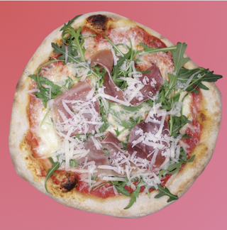 Pizza de serrano y rúcula (33 cm.)