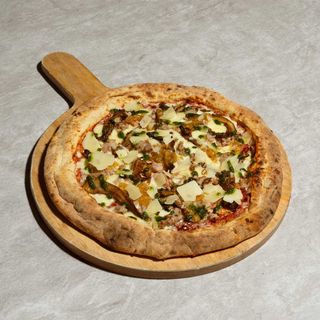 Pizza longaniza e funghi