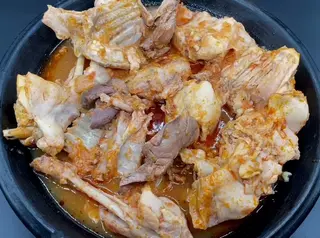 Soupe De Lapin Accompagnée D'Attiéké