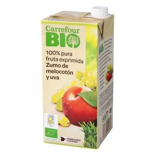Zumo de Melocotón y Uva Ecológico Carrefour Bio Brik 1 L.