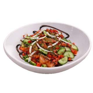 ცოცხალი ბოსტნეულის სალათი კახური ზეთით