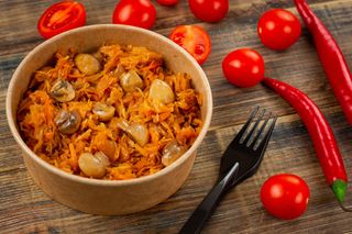 Капуста тушкована з грибами, ТМ Вепр (350г)