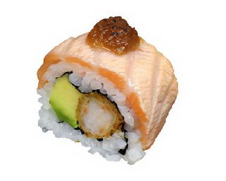 Salmón ebi furai roll (8u)
