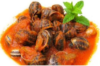 CARACOLES EN SALSA DE TOMATE CON UN POCO DE PICANTE