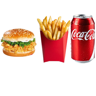 Tandoori Burger Combo (2 Burgers + Coke +Fries) (Spicy)
