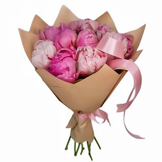 Buchet cu 9 bujori roz 