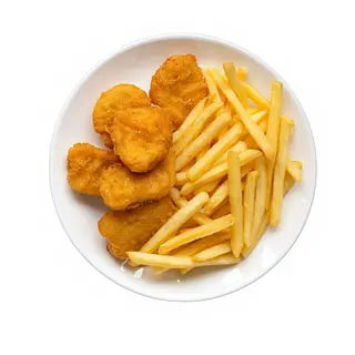 Nuggets De Pollo con papa fritas