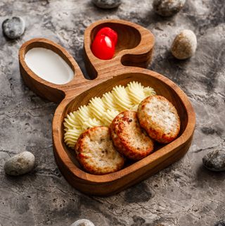 Домашние куриные котлеты с картофельным пюре