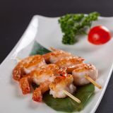 Spiedini di gamberetti alla griglia