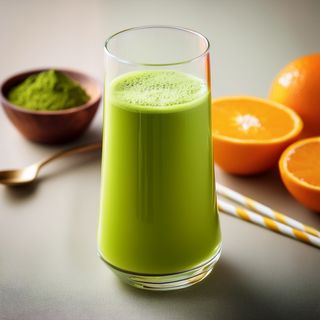 Zumo Matcha y naranja