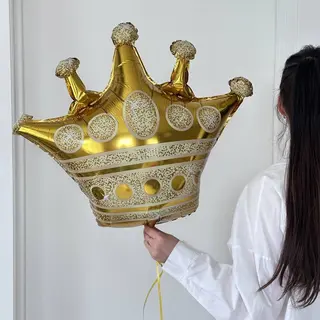 Корона фольгована золота (надута повітрям), 75 см