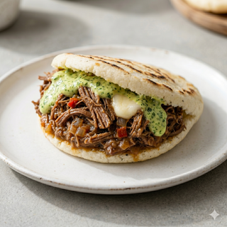 Arepa con ternera