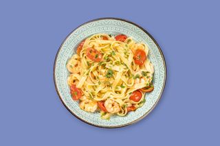 Paste cu creveți și vin alb