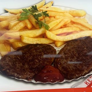 Plato Hamburguesa Con Papas