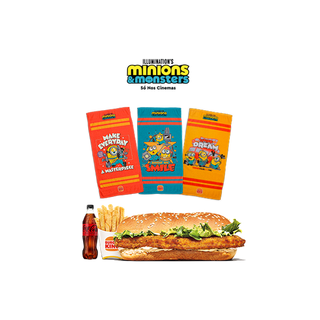 Menu de Verão Long Chicken com Toalha Minions