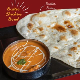 Butter Chicken & Butter Naan Bowl