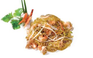 151. Spaghetti di soia con gamberi