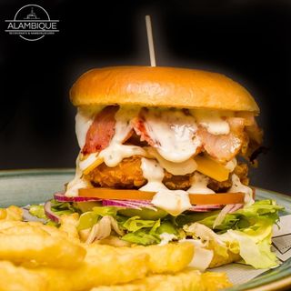 Hamburguesa crispy chicken doble