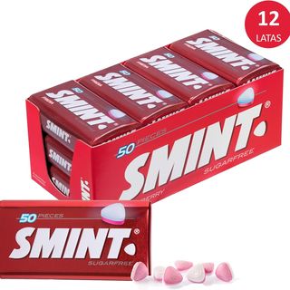 Smint de lata de fresa 50 caramelos