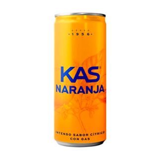 KAS Naranja Zero Refresco con gas sabor Naranja sin Azúcar Lata 330ml