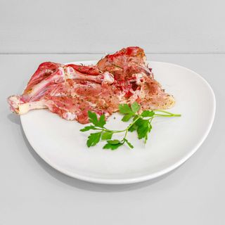 1 coscia di pollo aperta con aromi