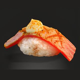 Печена риба тон с майонеза и тогараши (2бр)