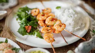 Gamberi con salsa piccante