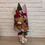 3 Rosas Con Peluche