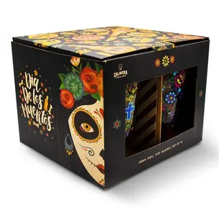 Box Calavera 4 bicchieri colorati