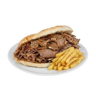 Doner Kebab De Ternera Solo Carne Con Patatas