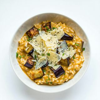 Risotto cu vinete si crema de parmezan