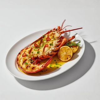 Grilled Lobster In Lemon-Garlic Butter