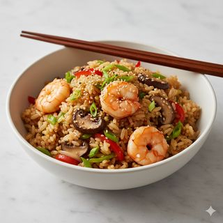 Arroz Con Setas Y Langostino