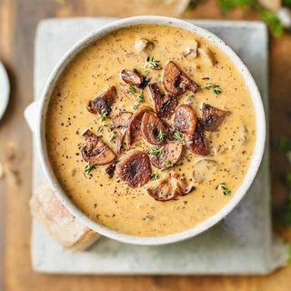 Крем суп грибний