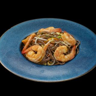 Yaki Soba con Gamberi e Verdure