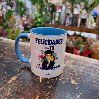 Taza "Felicidades por Tu Graduación" (Chico)