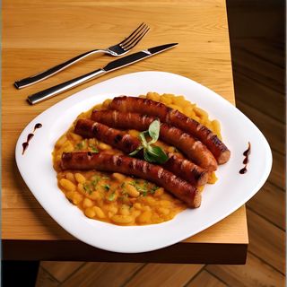 Cârnaţi de porc la grătar - garni