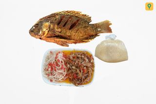 Poisson Carpe Grillé + Attiéké