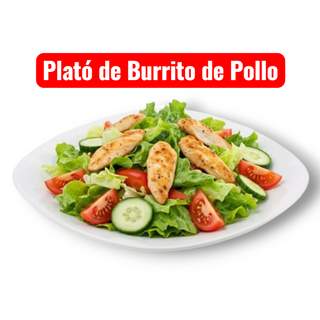Plató de Burrito de Pollo 