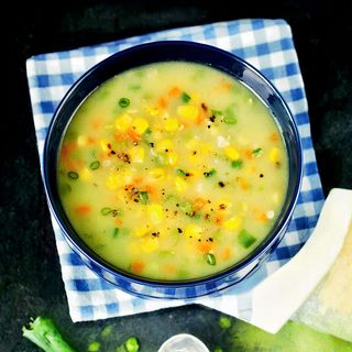 Seasonal Vegetables And Sweet Corn Soup