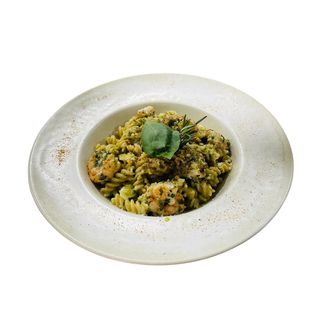 Fusilli pesto gambas