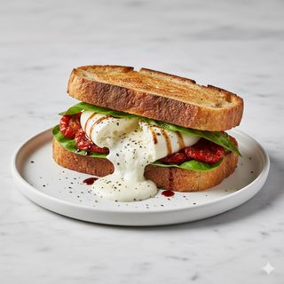 Sándwich de burrata
