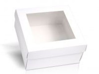 Коробка на 4 біла з вікном